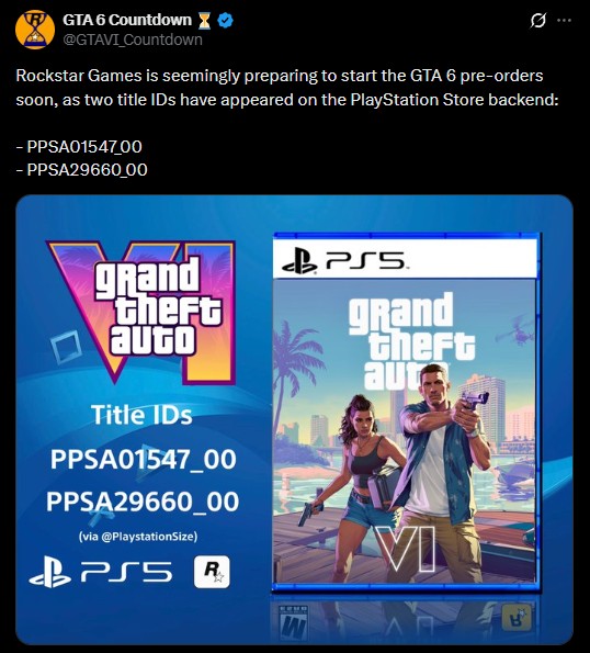 GTA 6 title IDs