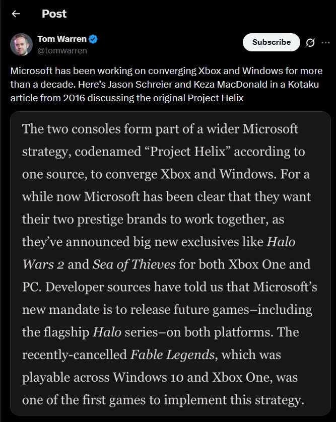Xbox Helix Plans
