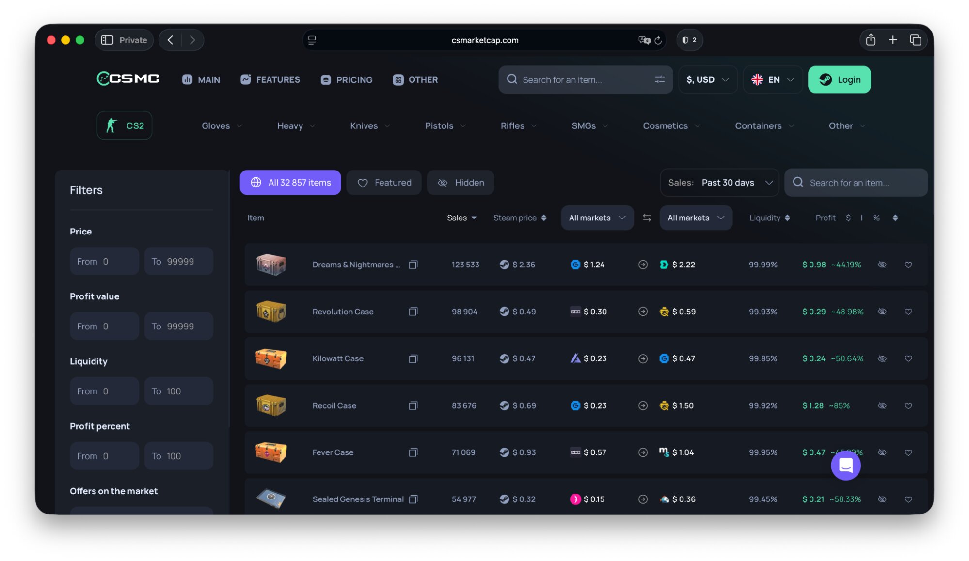 CS2 Skin Comparison Tools