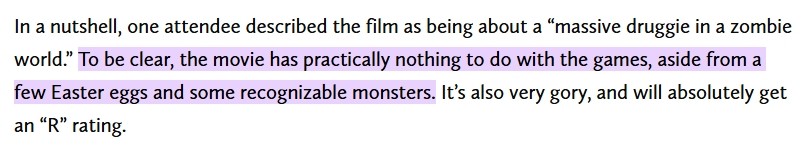 Resident Evil Movie Report