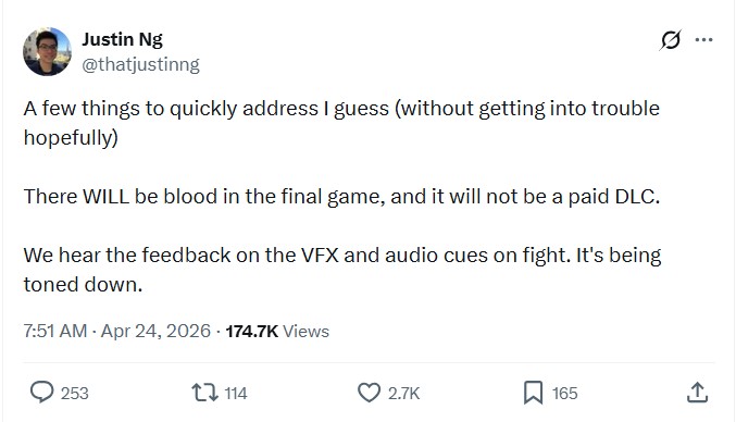 Black Flag Resynced will have more gore and blood in the final release, the producer says.