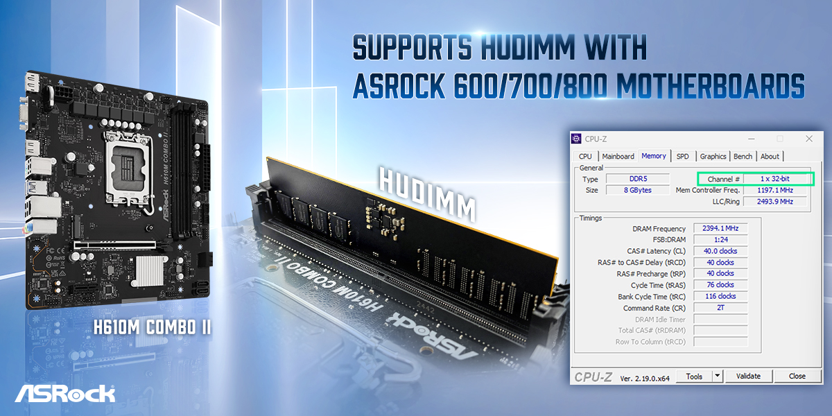 ASRock Expands DDR5 Accessibility With One Sub-Channel DRAM Support on Intel Motherboards