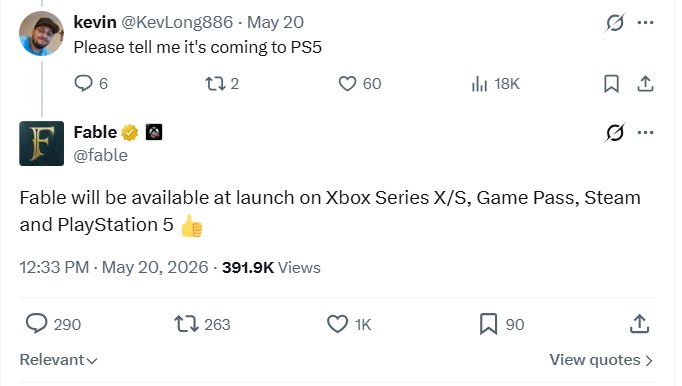 Playground Games confirms that Fable will still come out on PS5 amid Xbox's new reevaluation to exclusivity.