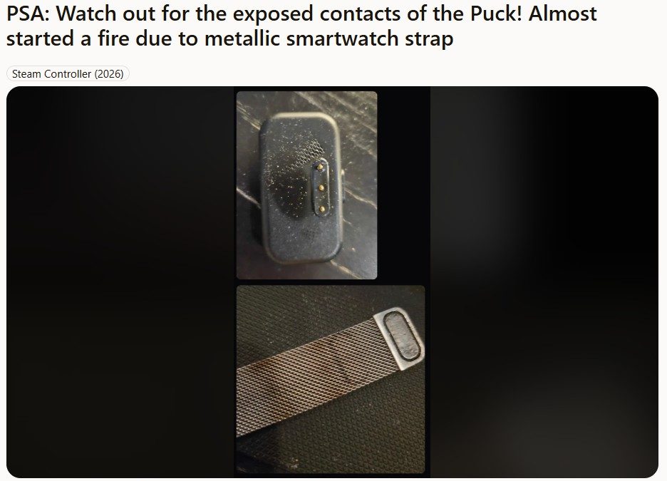 Steam Controller Charging Puck flaw