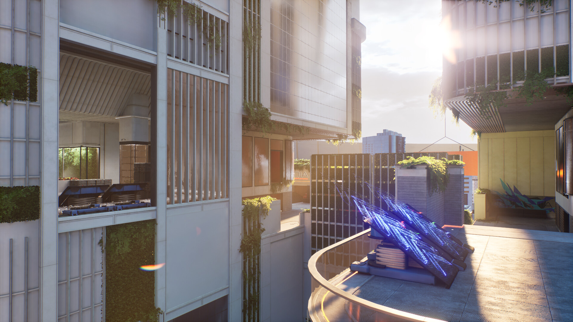 It is a movement shooter experience, with maps designed for wall-run and grapple mechanics.