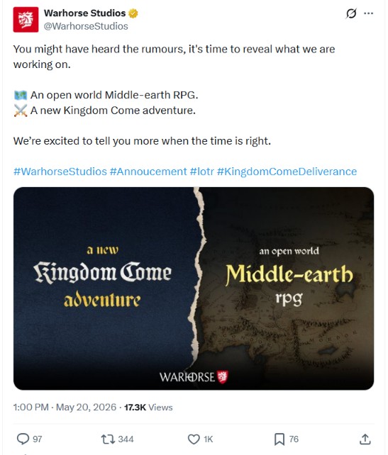 Warhorse New Games Confirmed