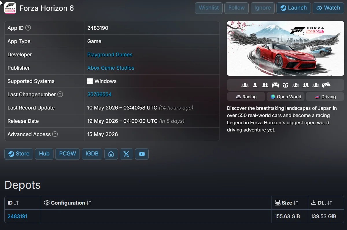 Forza 6 leaked files