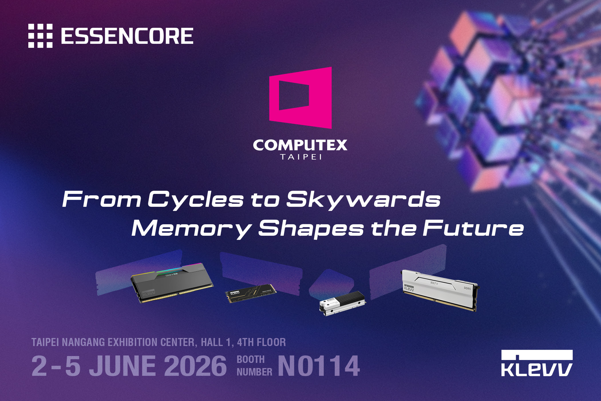 Essencore and KLEVV to Showcase AI-Focused Memory and Storage Solutions at COMPUTEX 2026