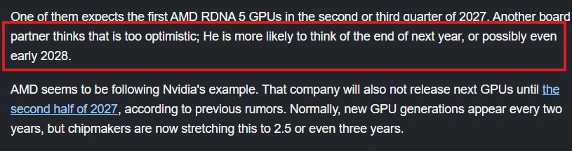Nvidia and AMD GPUs are reportedly aiming for a late 2027 to early 2028 release, AIB partners claim.