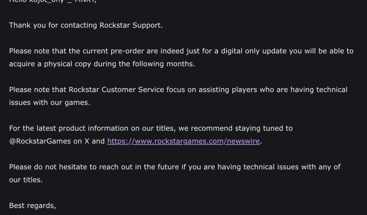 A reader reached out to Polish outlet PPEpl about Rockstar's confirmation regarding GTA 6 box version that will be available in the following months after launch.