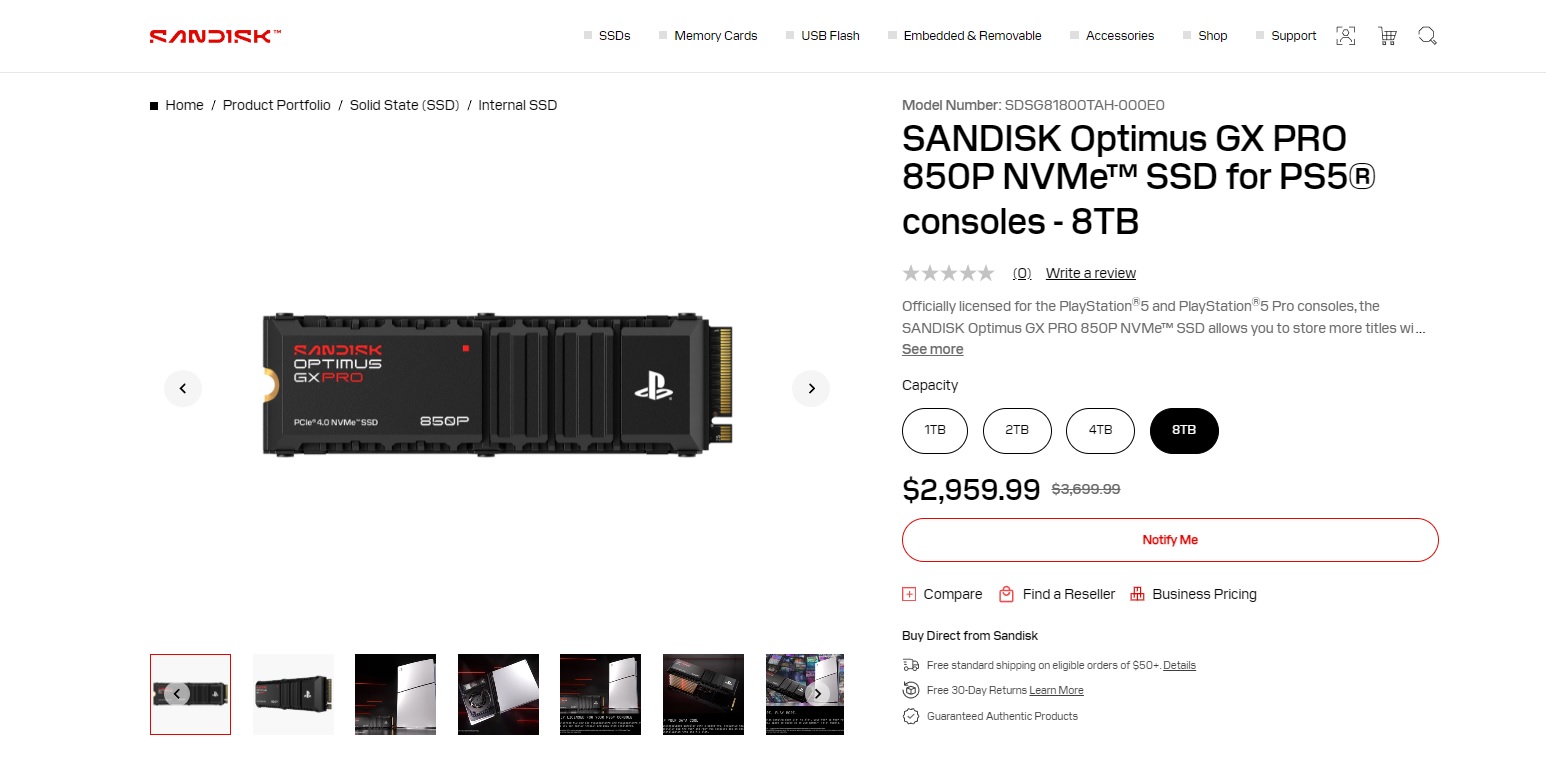 SanDisk’s new Optimus GX PRO 850P NVMe SSD