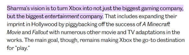 The report highlights Xbox's ambitions to become globe's biggest entertainment hub.