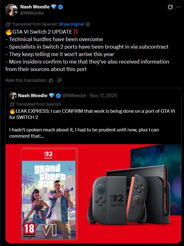 GTA 6 Switch 2 leak