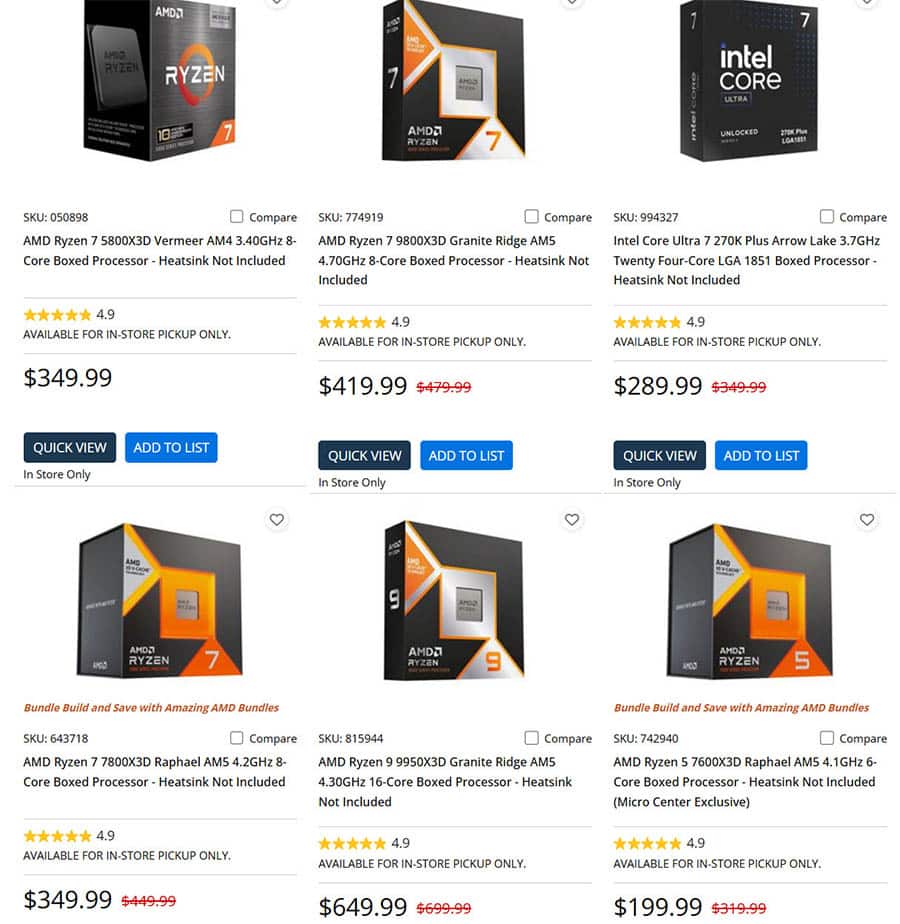 CPU Ryzen sales Microcenter