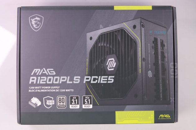 MSI A1200PLS Platinum - PSU Box Front