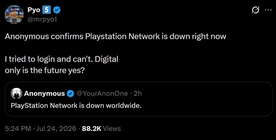 PlayStation Network Down