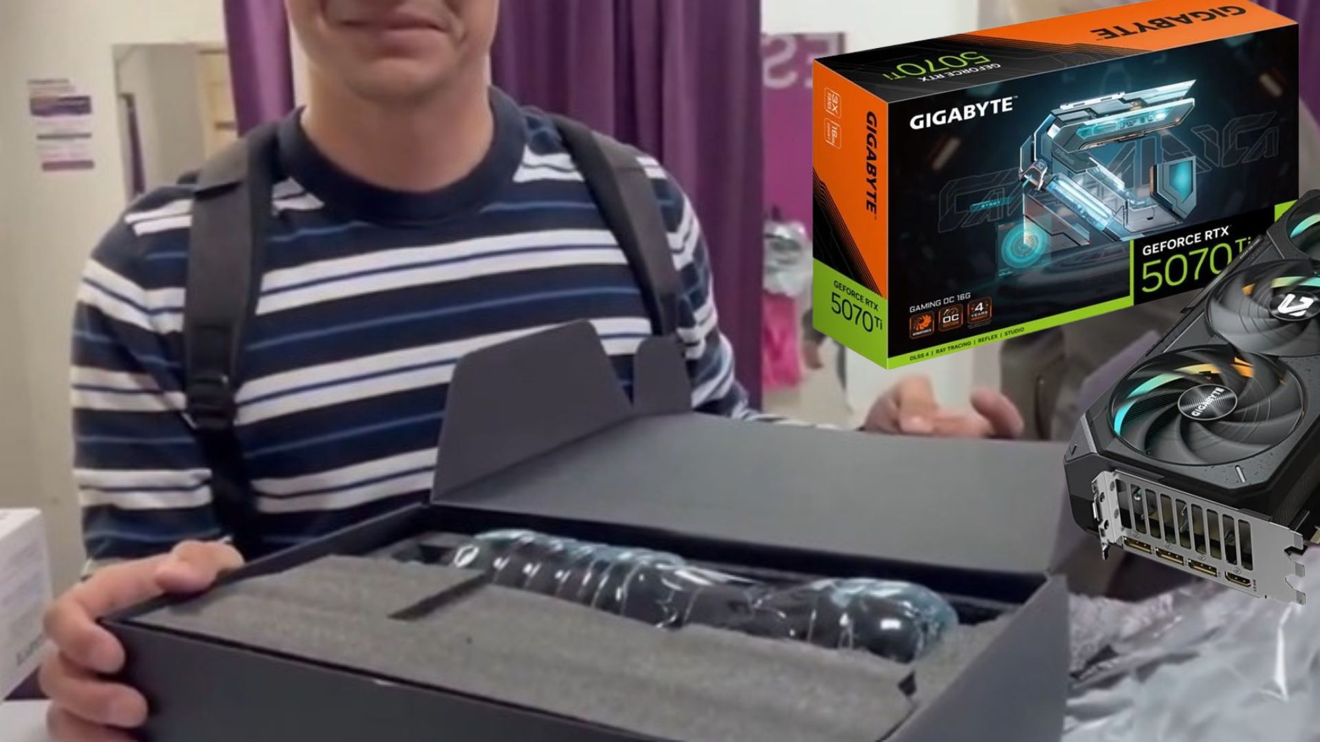 Russian PC Gamer Buys RTX 5070 Ti Only To Find Water Bottle Inside Box