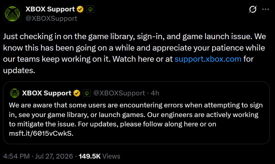 Xbox Server Outage