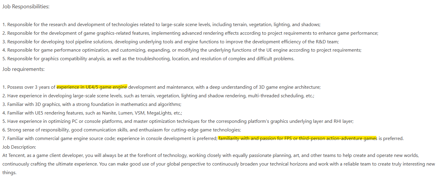 tencent job posting