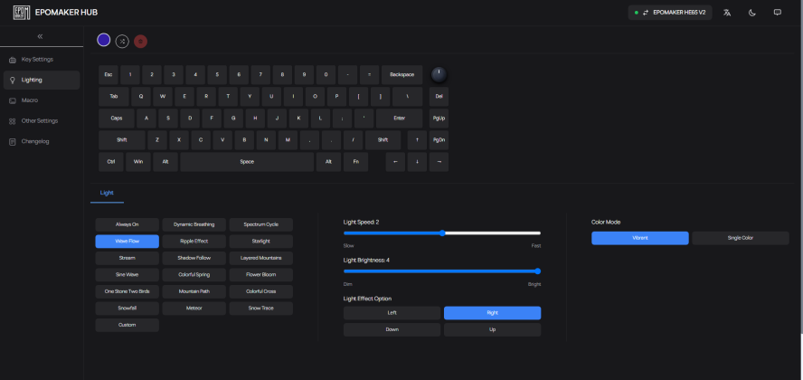 Lighting Settings