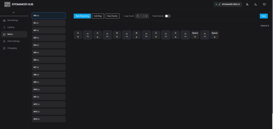 Macro Settings