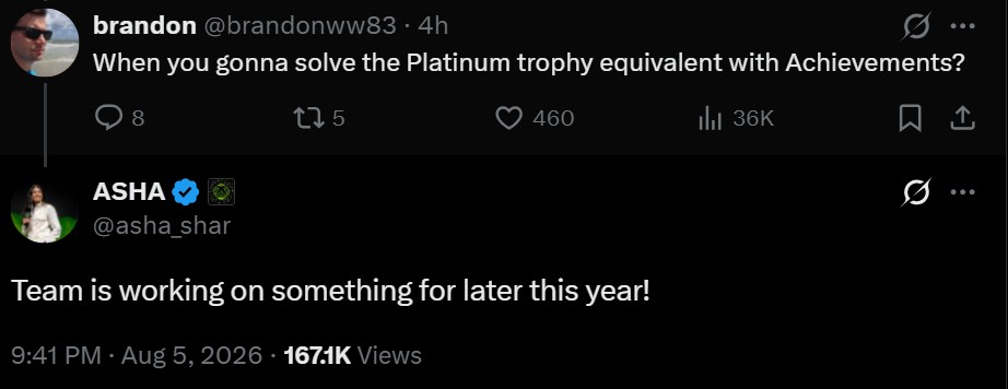 Xbox CEO Asha Sharma on Platinum Trophy