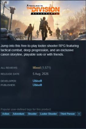 The Division Resurgence has mixed reviews on Steam.
