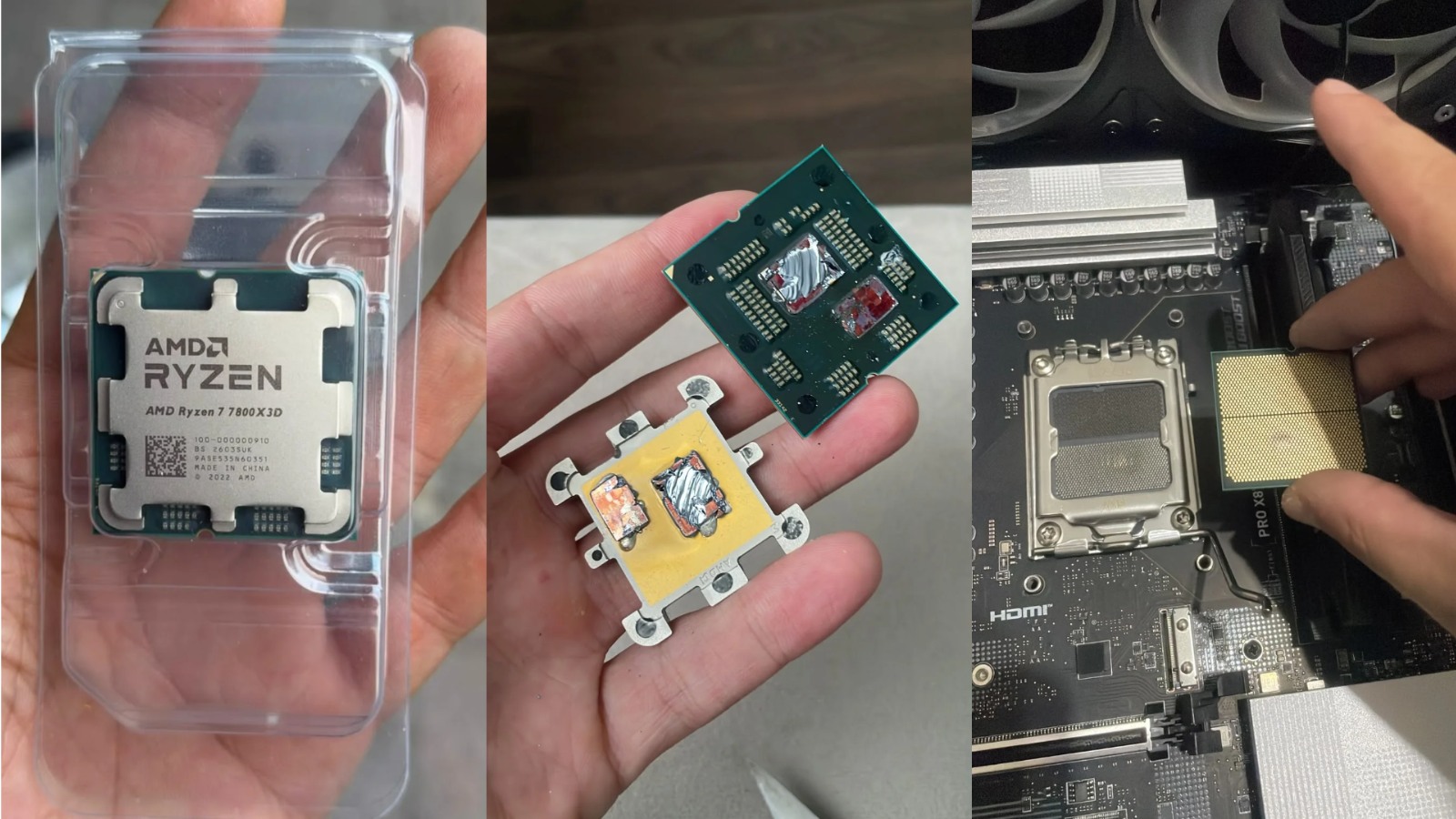 3-Month-Old Ryzen 7 7800X3D Swells and Burns Out, Destroying Motherboard Socket