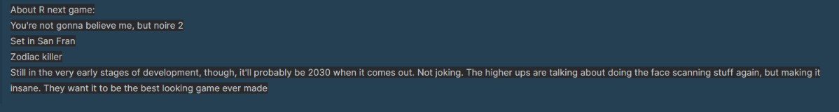 La Noire sequel Rockstar