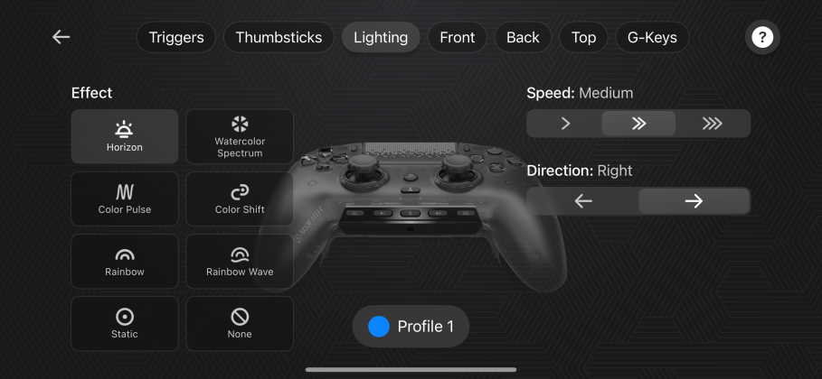 Lighting Settings