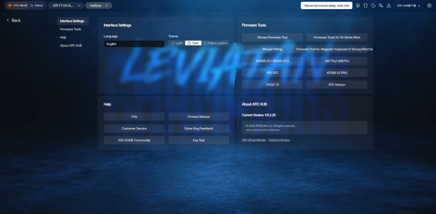 Interface Settings