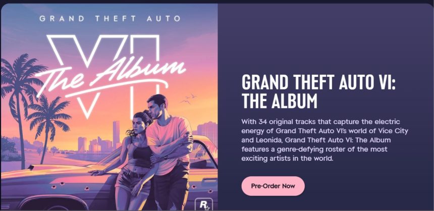 The GTA 6 album is already available to pre-order on the new Rockstar website.