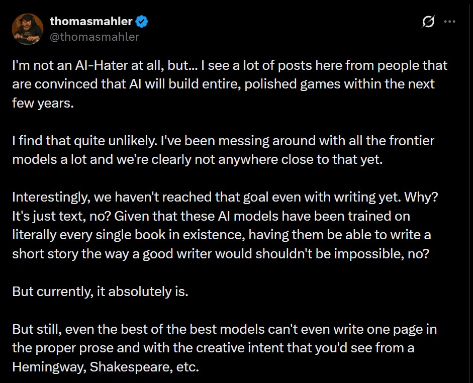 Thomas Mahler on AI-Generated Games