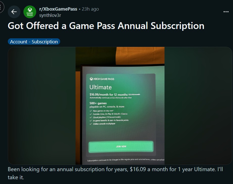 Xbox Game Pass Dynamic Pricing