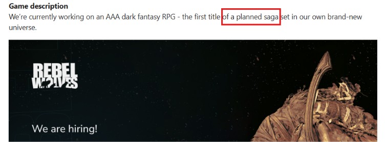 The job listing for lead writer directly mentions a 'planned saga,' corroborating previous claims.