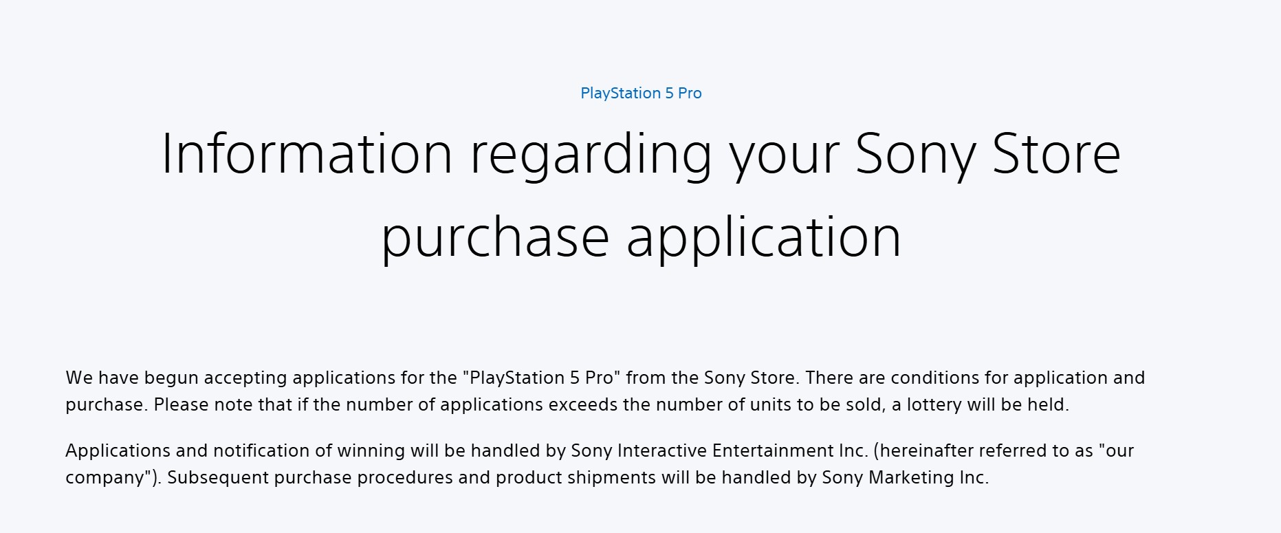 PS5 Pro sold out