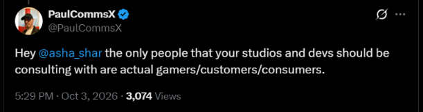 Gamers are requesting the Xbox leadership to ditch collaborations with consulting firms moving forward.