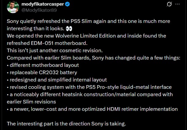 The silent PS5 Slim refresh comes with various improvements to ensure system longevity.