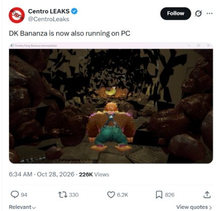 Donkey Kong Bananza is also reportedly working on PC via recompilation.
