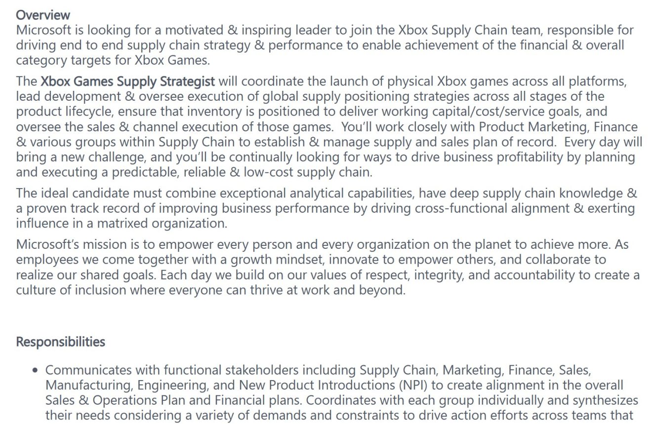 New Xbox Job Listing Reveals Brand Will Continue Physical Releases